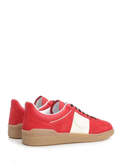 Valentino Garavani Upvillage Low Top Trainer In Split Leather And Calfskin Nappa Leather