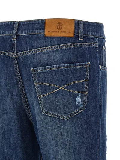 Brunello Cucinelli Men Worn-out Pants