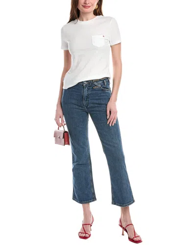 Staud X Wrangler The Cropped Indigo Wash Bootcut Jean