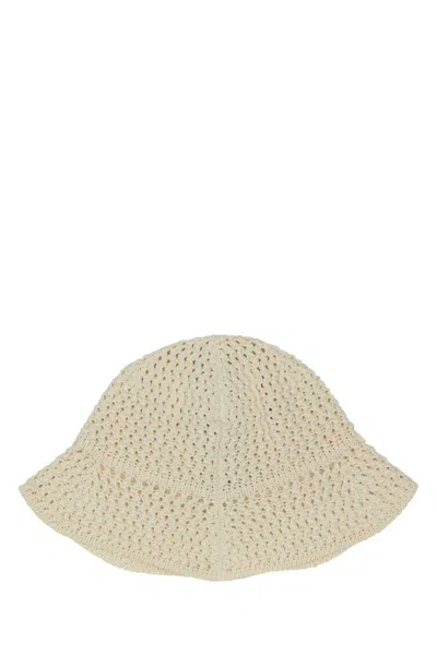 Ami Alexandre Mattiussi Ami Men Ivory Crochet Bucket Hat