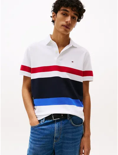 Tommy Hilfiger Regular Fit Block Stripe Polo