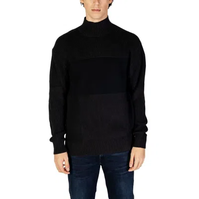 Calvin Klein Jeans Est.1978 Calvin Klein Jeans Black Cotton Rigenerato Men's Sweater