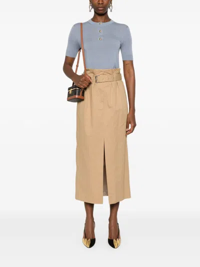 Celine Triomphe Short-sleeved Sweater In Blue