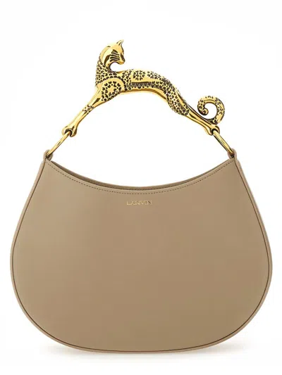 Lanvin Animal Handle Hobo Bag In Neutral