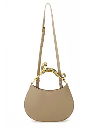 Lanvin Animal Handle Hobo Bag In Neutral