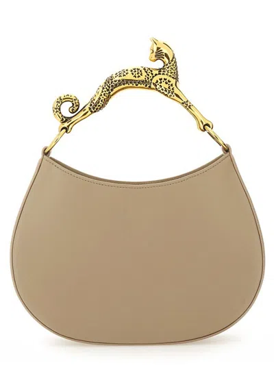 Lanvin Animal Handle Hobo Bag In Neutral