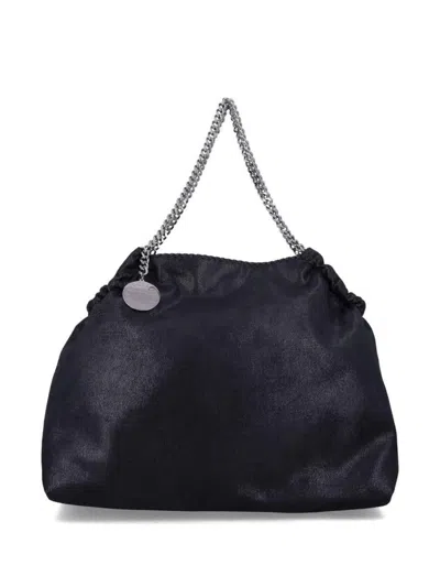 Stella Mccartney Soft Textured Black Bag With Elegant Chain Strap