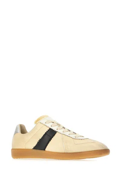 Maison Margiela Replica Leather And Suede-trimmed Twill Sneakers