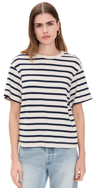 Citizen Of Humanity Citizens Of Humanity Goldie Stripe Relaxed Fit T-shirt In Azure Stripe