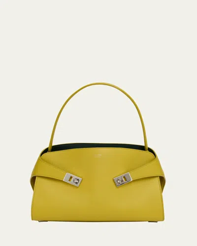 Ferragamo Hug Small Bicolor Leather Shoulder Bag