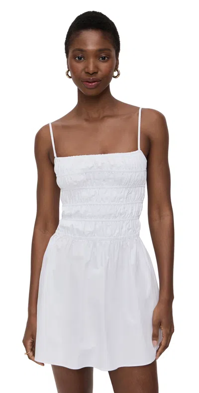 Solid & Striped The Delta Cotton Mini Sundress In White