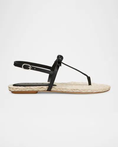 Stuart Weitzman Heel Sandals With Braided And Flat Sole In Multi