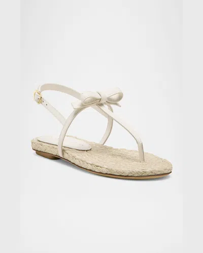 Stuart Weitzman Heel Sandals With Braided And Flat Sole In Multi