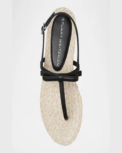 Stuart Weitzman Heel Sandals With Braided And Flat Sole In Multi