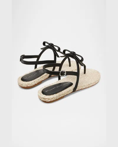 Stuart Weitzman Heel Sandals With Braided And Flat Sole In Multi