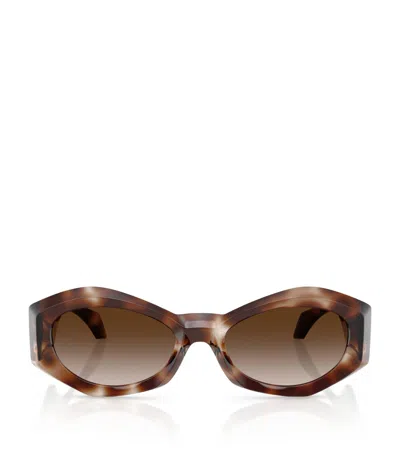 Versace Womens Brown Ve4466u Irregular-frame Injected Sunglasses