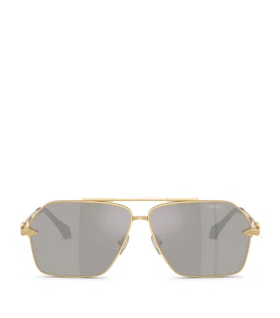 Versace 63mm Pilot Sunglasses