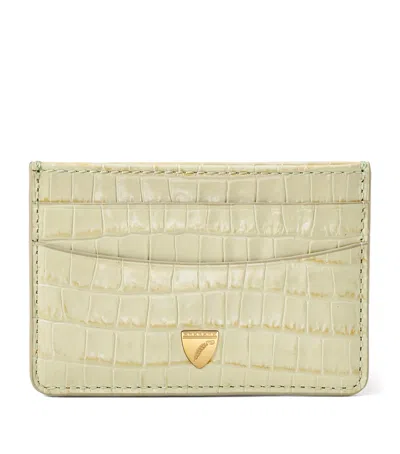 Aspinal Of London Croc-embossed Slim Card Holder
