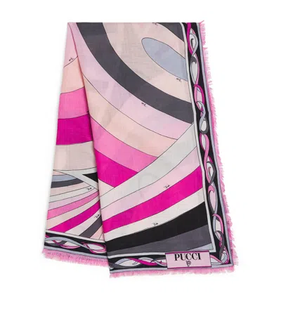 Pucci Wool-silk Iride Print Pashmina
