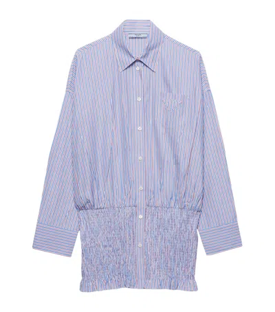 Prada Embroidered Poplin Shirt In Pattern
