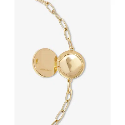 Astley Clarke Womens Polaris 18ct Yellow Gold Vermeil And Lapis Locket Bracelet
