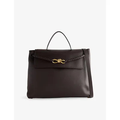 Bottega Veneta Womens Fondant-m Brass Andiamo Large Leather Top-handle Bag