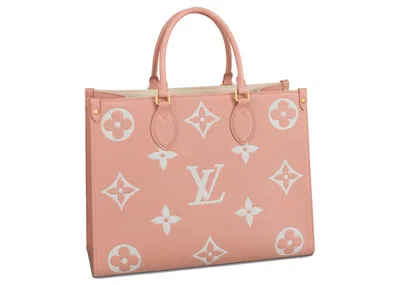 Pre-owned Louis Vuitton Women's  Onthego Mm In Trianon Pink/cream