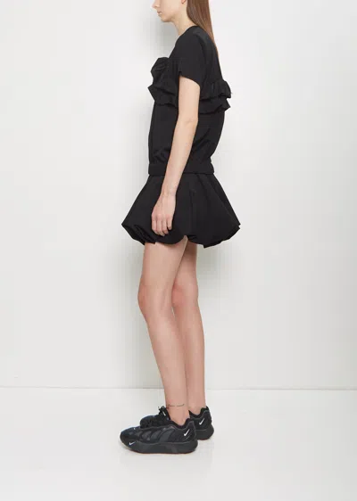 Noir By Kei Ninomiya Cotton Ponte Ruffle T-shirt