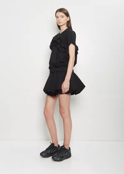 Noir By Kei Ninomiya Cotton Ponte Ruffle T-shirt