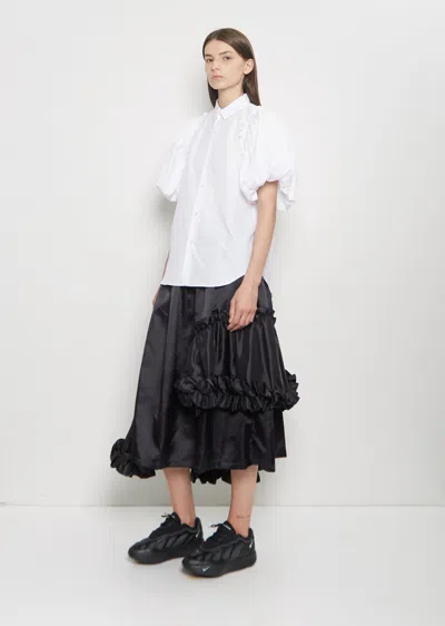 Noir By Kei Ninomiya Cotton Puffed Short Sleeve Blouse