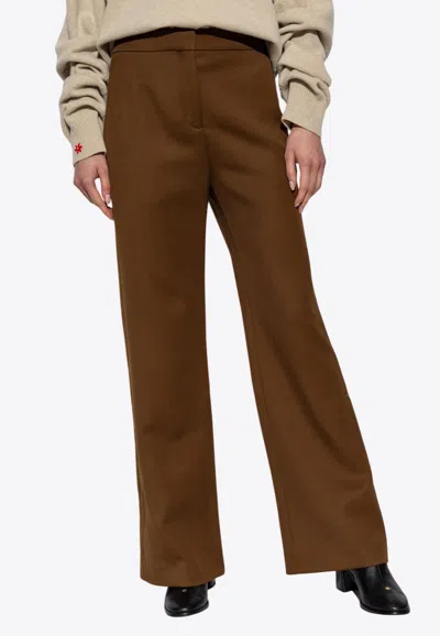 Tory Burch Wide-leg Wool Tailored Pants