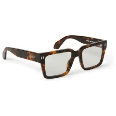 Pre-owned Off-white Offwhite Style 54 Eyeglasses In Havana/clear Lens (oerj054s24pla0016000/fr)
