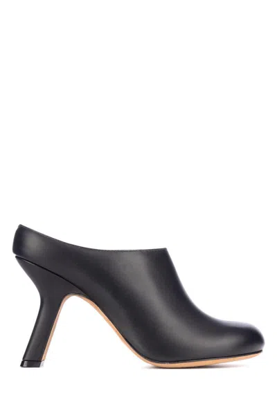 Loewe Terra Leather Stiletto Mule Clogs