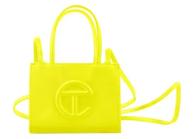 Pre-owned Telfar Shopping Bag Small In Highlighter Yellow