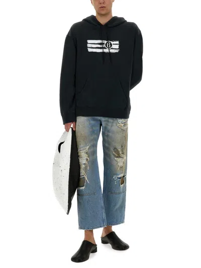 Mm6 Maison Margiela Mm6 By Maison Margiela Relaxed Fit High-waisted Distressed Jeans