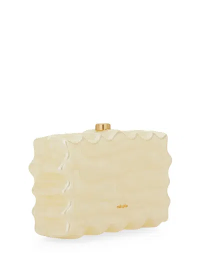 Cult Gaia Clutch "paloma" In White