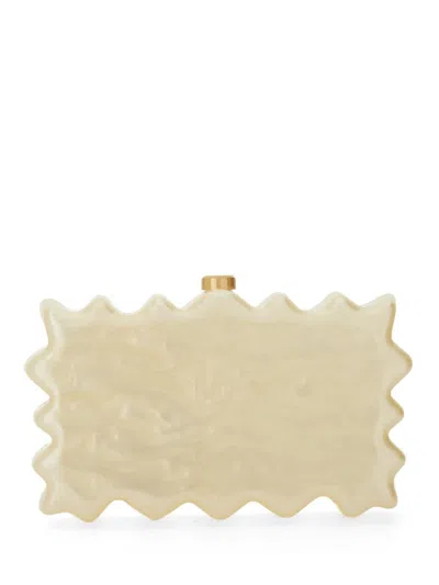 Cult Gaia Clutch "paloma" In White