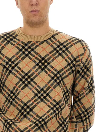 Shop Burberry Cashmere Check Sweater