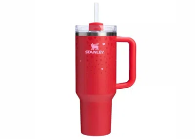 Pre-owned Stanley X Target Exclusive Valentines Day Flowstate Quencher 40oz Tumbler In Ruby Hearts In Red