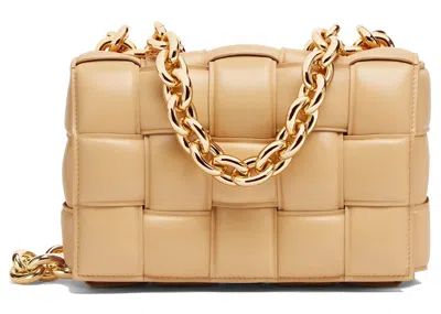 Pre-owned Bottega Veneta Women's  Chain Cassette Crossbody Bag In Almond In Brown