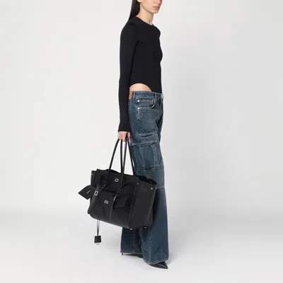 Balenciaga Carry All Bel Air Large Bag In Black Leather Women