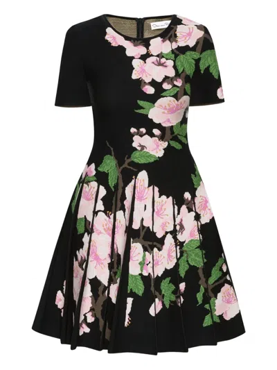 Oscar De La Renta Floral-print Mini Dress