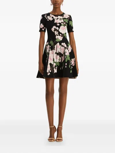 Oscar De La Renta Floral-print Mini Dress