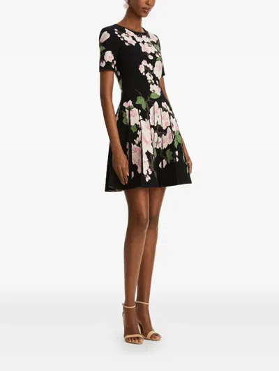 Oscar De La Renta Floral-print Mini Dress