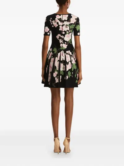 Oscar De La Renta Floral-print Mini Dress