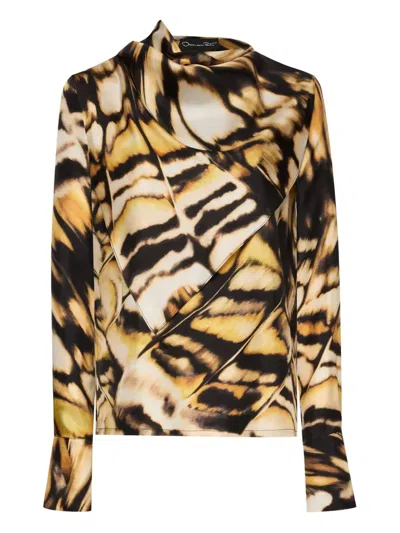 Oscar De La Renta Abstract-print Blouse