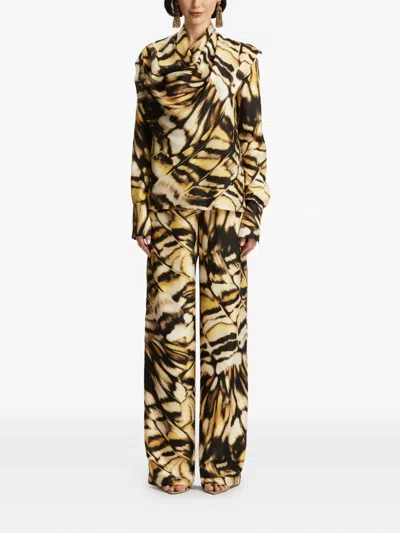 Oscar De La Renta Abstract-print Blouse