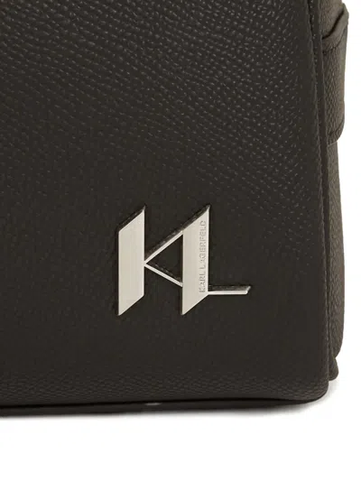 Karl Lagerfeld Monogram Leather Wash Bag