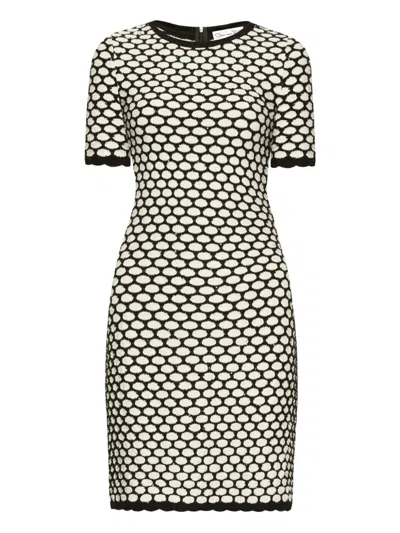 Oscar De La Renta Two-tone Mini Dress