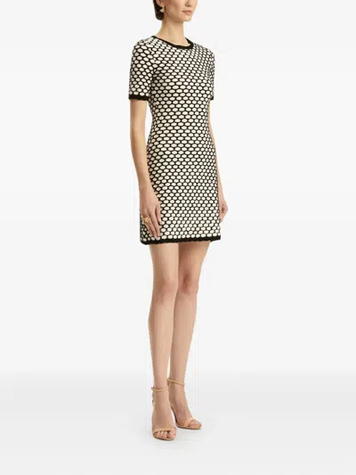 Oscar De La Renta Two-tone Mini Dress